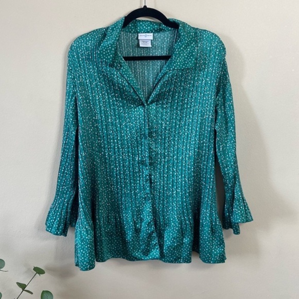 SMITH Teal Patterned Blouse